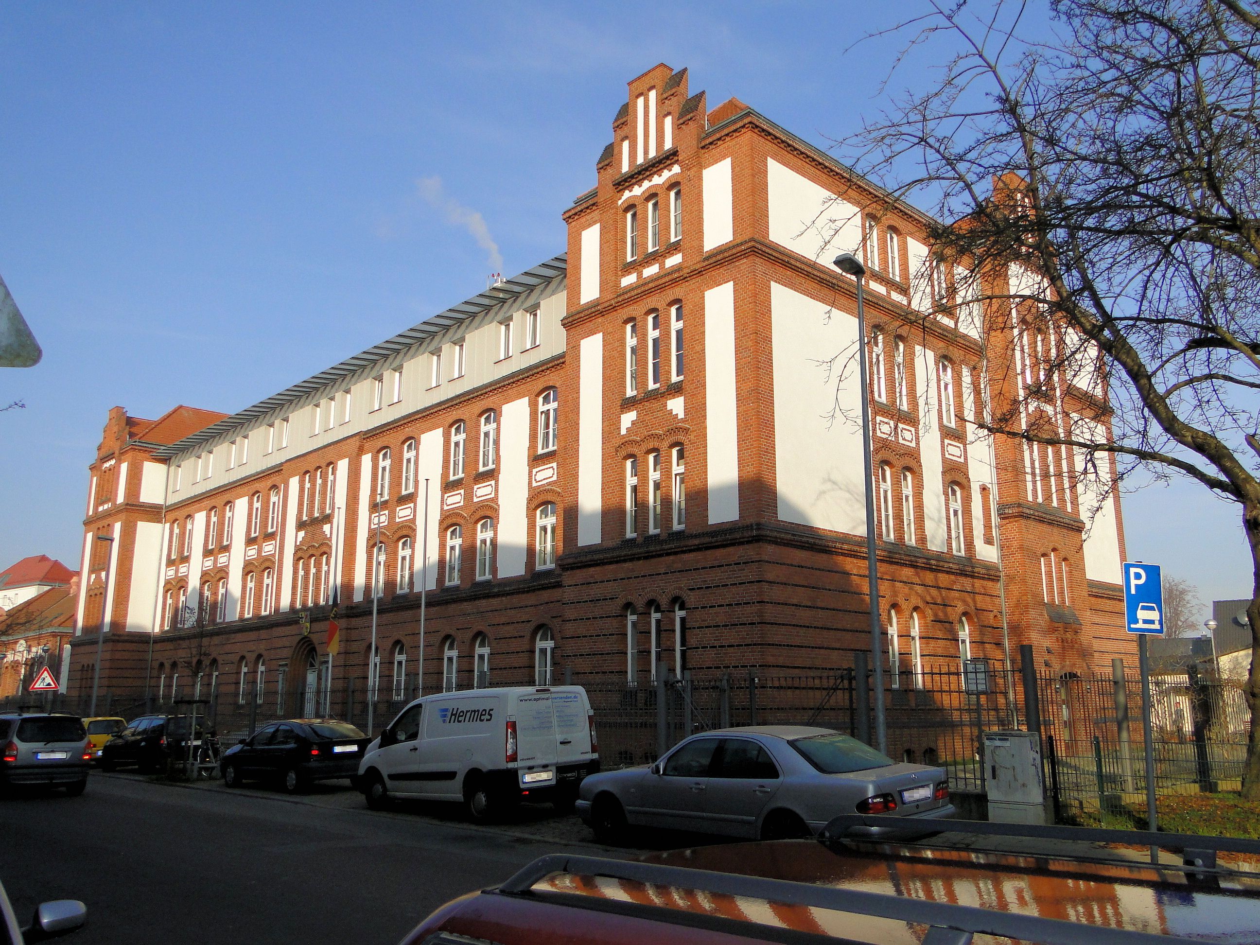 Werder-Kaserne in der Schweriner Werdervorstadt, Klinker-Gründerzeitbau von 1904